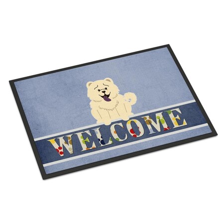 Carolines Treasures 18 x 27 in. Chow Chow White Welcome Indoor or Outdoor Mat BB5721MAT